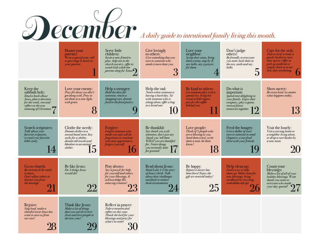 December Intentional Living