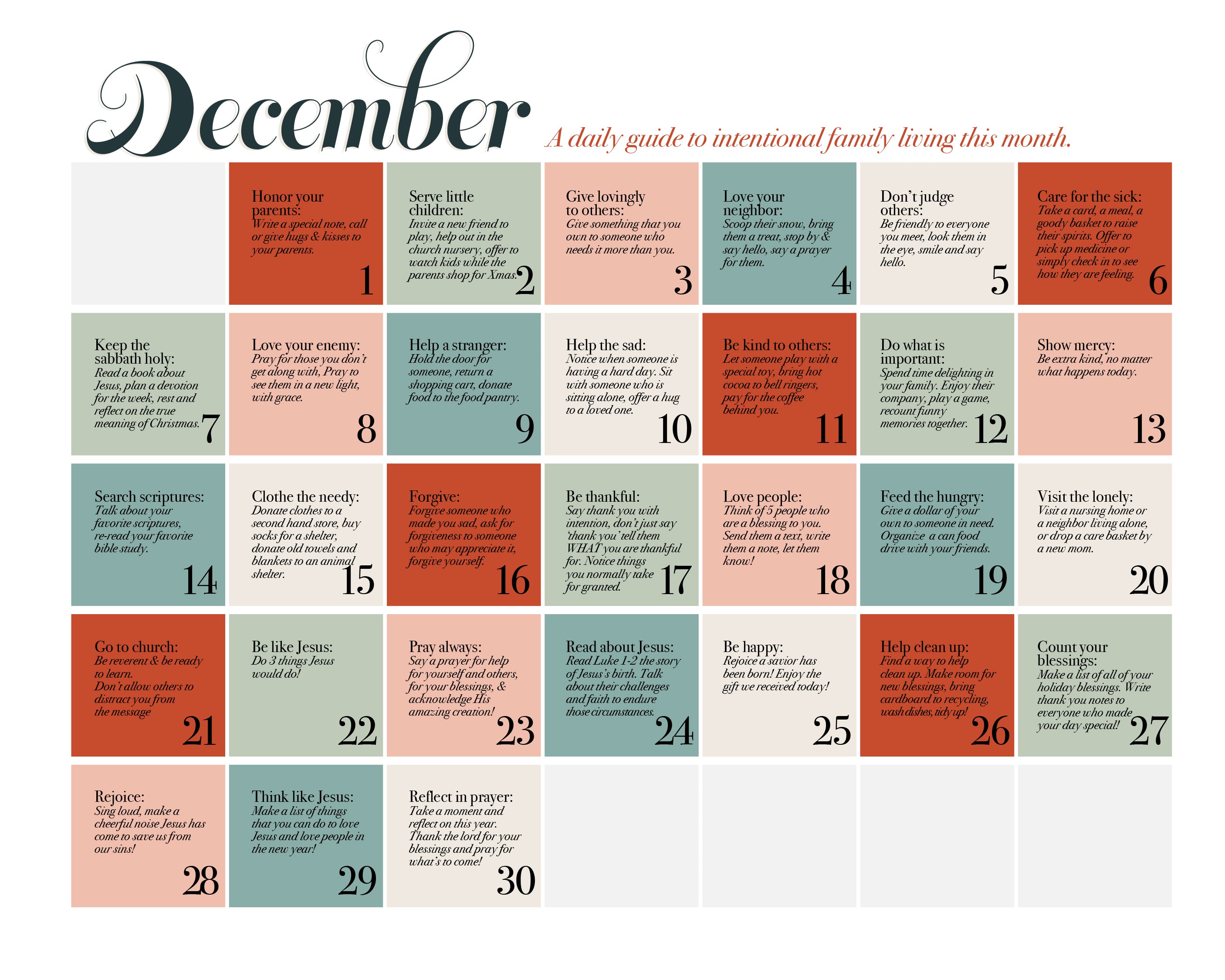 December Intentional Living
