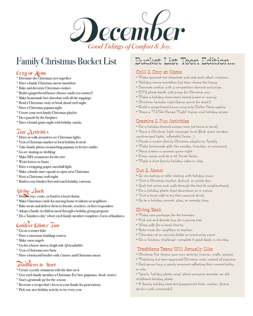 December Intentional Living