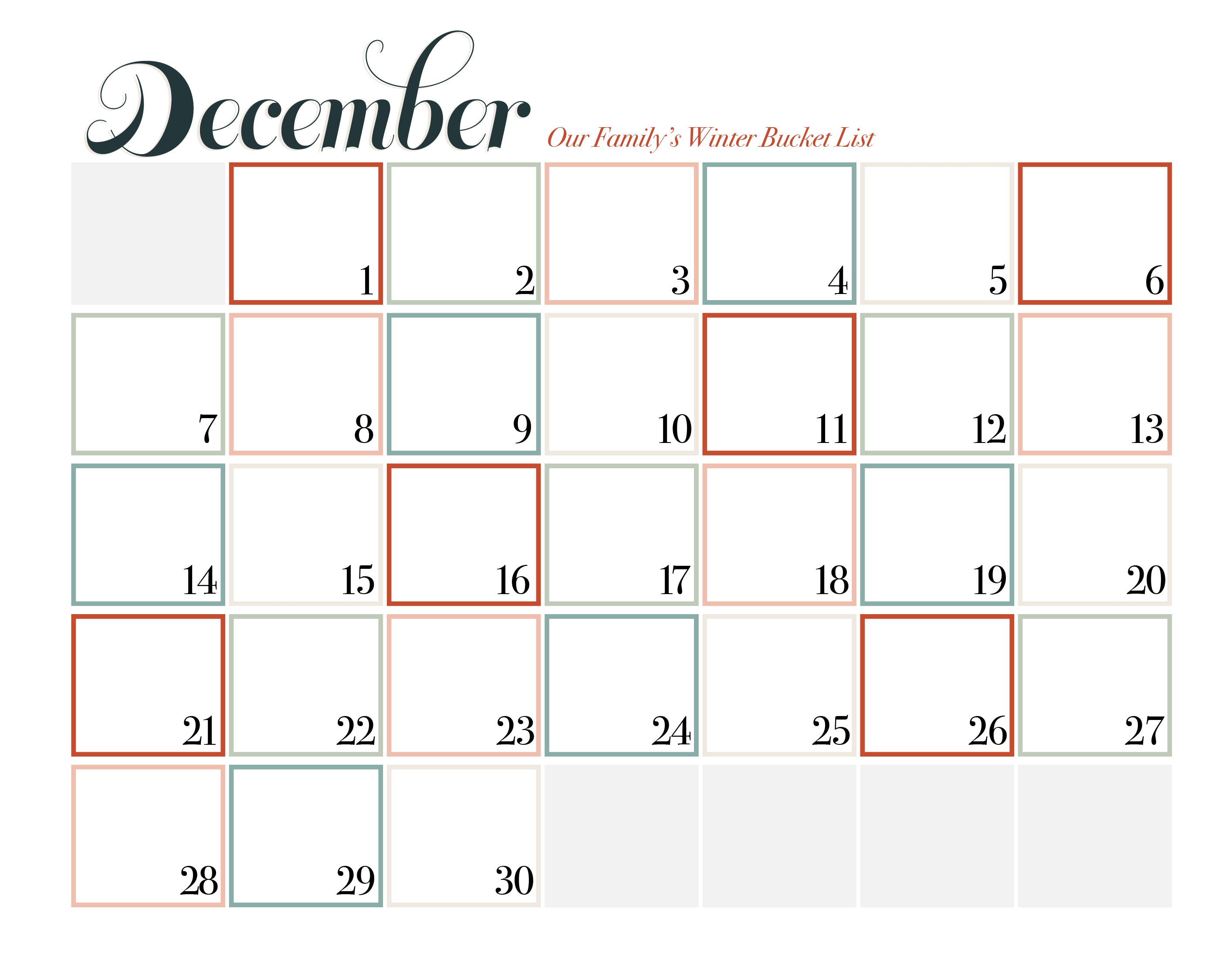December Intentional Living