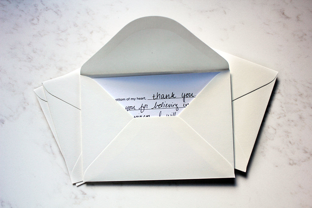 Set of 5 Premium White Envelopes