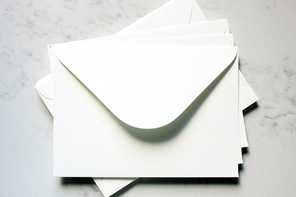 Set of 5 Premium White Envelopes
