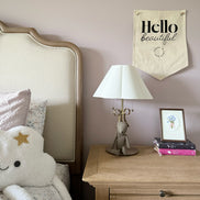 Hello Beautiful Canvas Wall Hanging