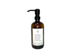 Amber glass I Am Grateful Gratitude Lotion Bottle with black pump.