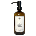 Amber glass I am Kind hand soap  Gratitude Bottle with black pump.