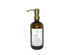 Amber glass I am Salt & Light lotion Gratitude Bottle with gold pump.