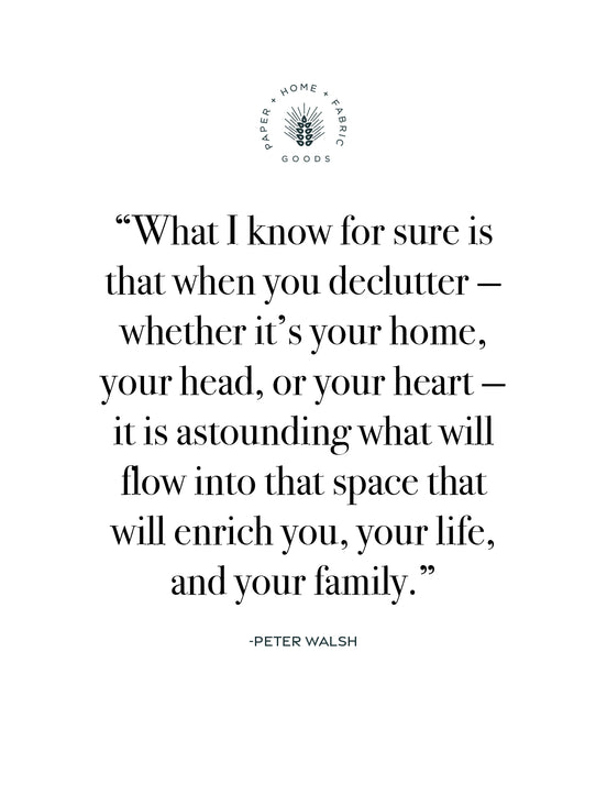 Declutter Print Digital Download